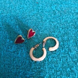 Heart and Hoop Earrings 
